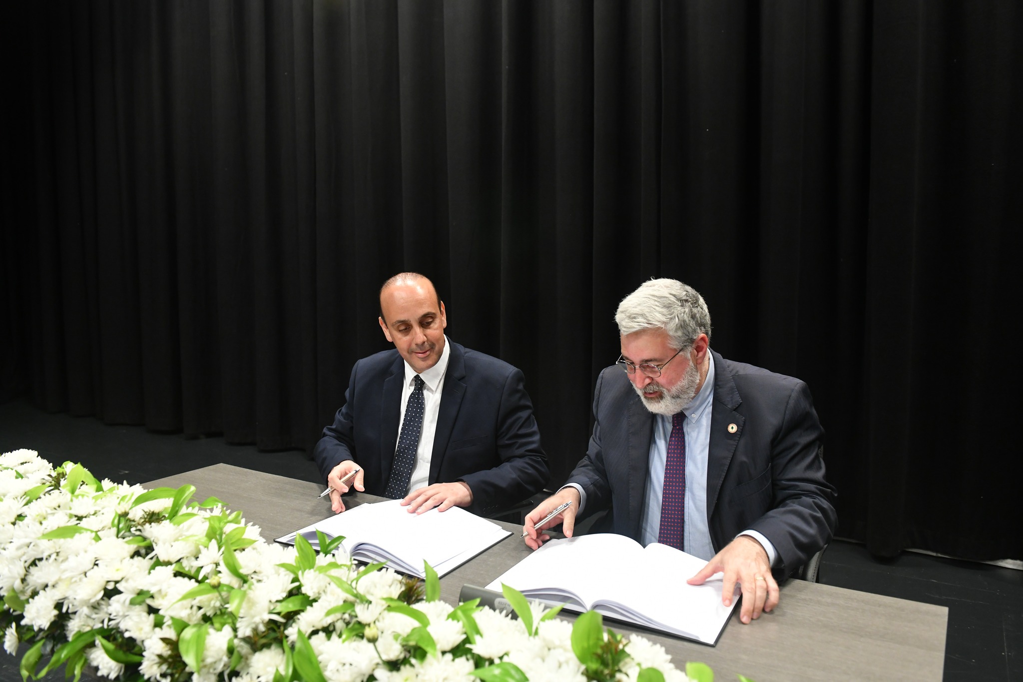 Mayor Phedonas Phedonos and AUB President Fadlo R. Khuri, April 8, 2022